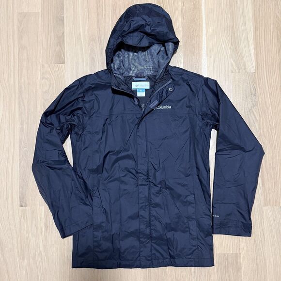 COLUMBIA NWOT Boys Watertight Jacket Rain Coat Black Size Large - Picture 3 of 10